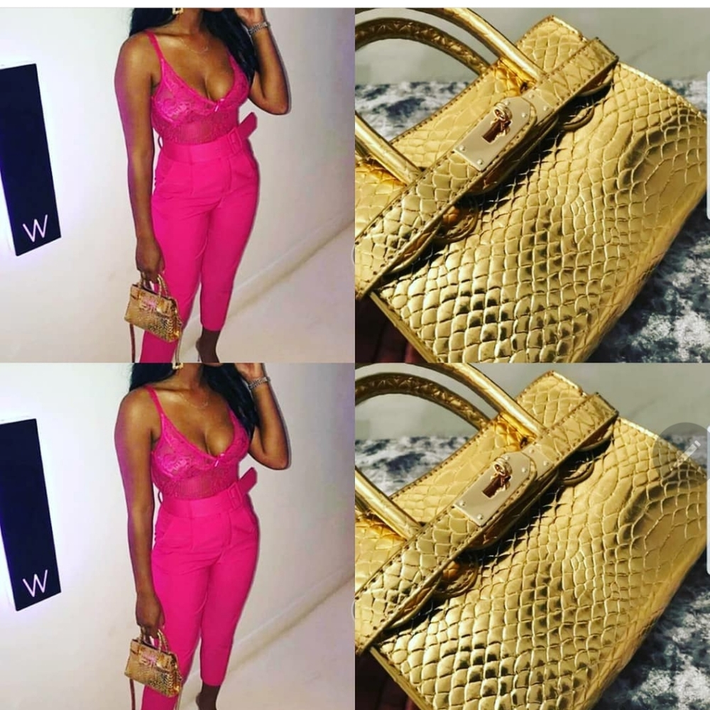 Gold mini bag
